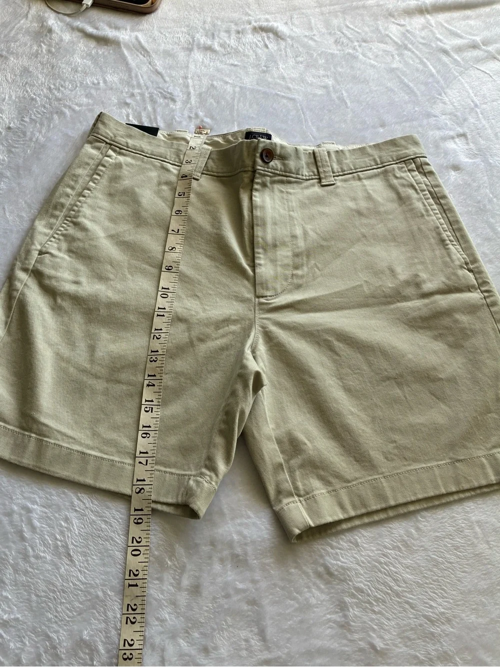 J. Crew Light Blue Micro-Pattern Button-Down with White Shorts